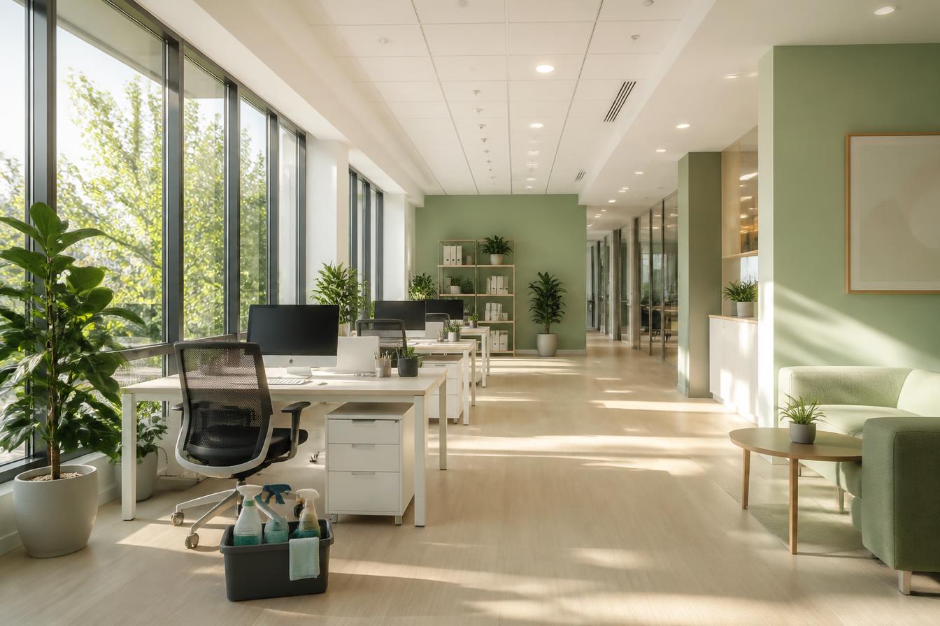Strahlend sauberes Büro in Hannover